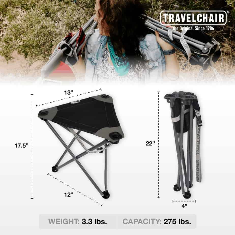 Mini Folding Tripod Stool, Messar Portable Stable Travel Chair  Tri-Leg Stool for Outdoor Travel Camping Fishing Hiking Mountaineering  Gardening - 8.6x8.6x11.8inch : Sports & Outdoors